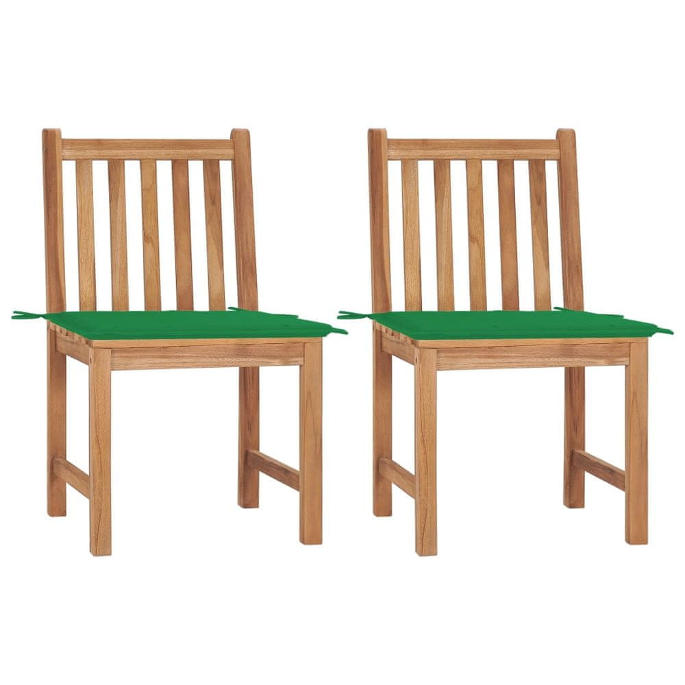 Petromila vidaXL Záhradné stoličky 2 ks s podložkami tíkový masív